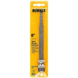 DeWalt 6 in. Alloy Steel Bit Extension 1/4 in. Quick-Change Hex Shank 1 pc