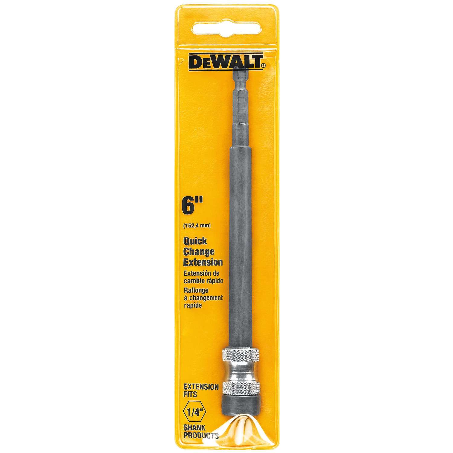 DeWalt 6 in. Alloy Steel Bit Extension 1/4 in. QuickChange Hex Shank 1