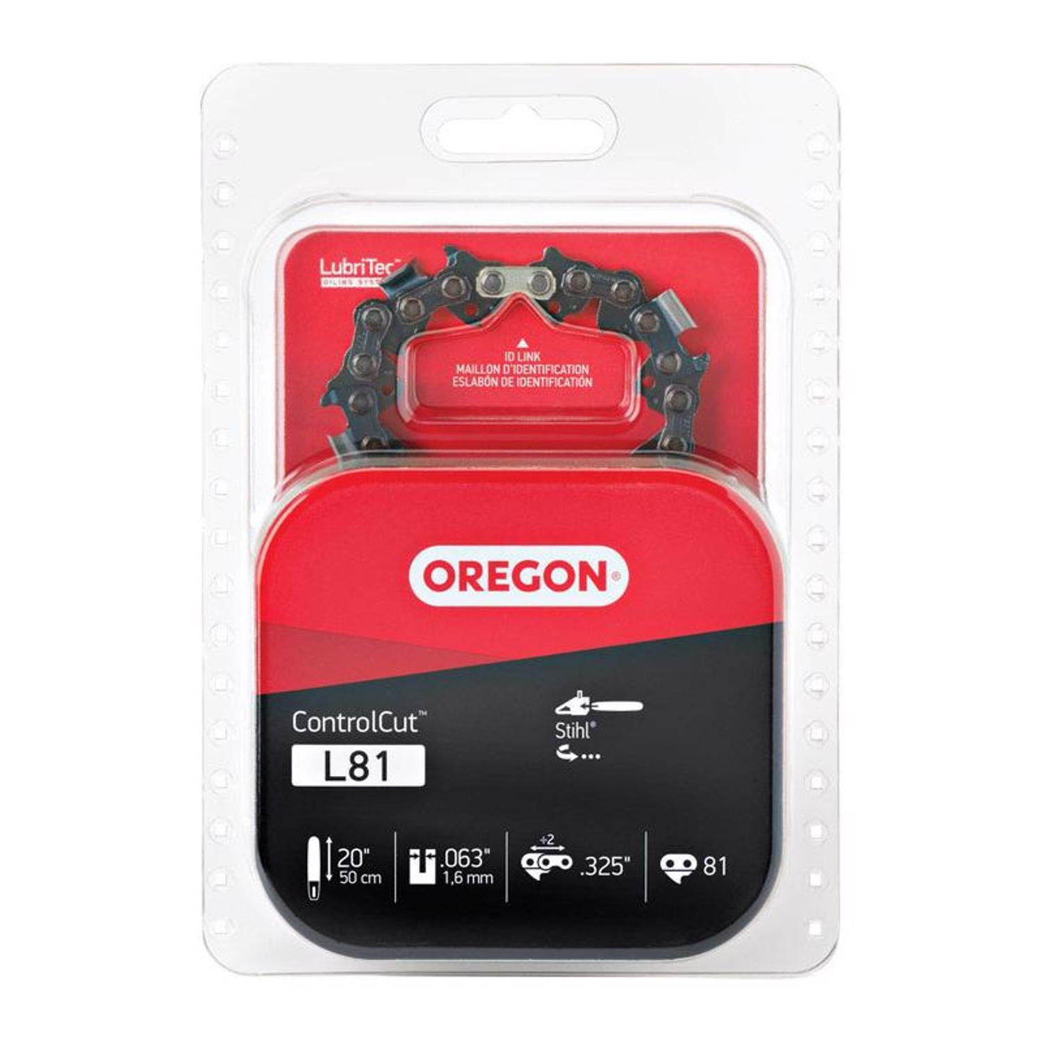 Oregon ControlCut L81 20 in. Chainsaw Chain 81 links Mfr
