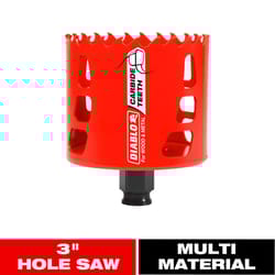 Diablo Snap-Lock Plus 3 in. Carbide Tipped 2-3/8 in. L X 3/8 in. D Hole Saw