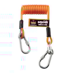 Ergodyne Squids Stainless Steel Coiled Cable Lanyard Orange