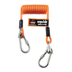 Ergodyne Squids Stainless Steel Coiled Cable Lanyard Orange