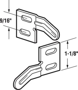 Prime Line Zinc Plated Silver Steel Bi Fold Door Aligner 1 Pk