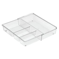 iDesign Linus 2.3 in. H X 7 in. W X 12 in. D Plastic Adjustable Expandable Drawer Organizer