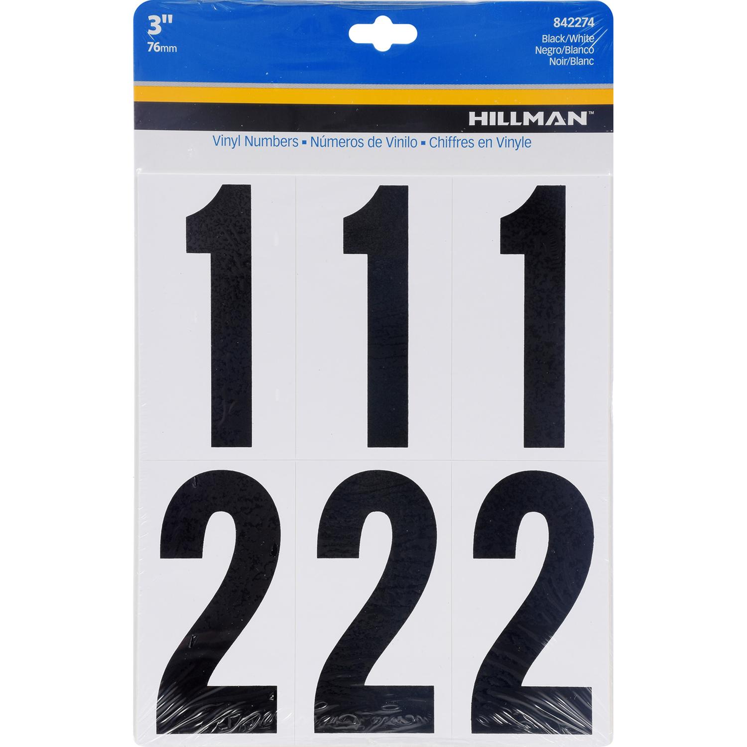 Vinyl Number Stickers Cartoon Pattern Self Adhesive Office