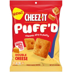 Cheez It Puff'D Double Cheese Crackers 3 oz Bagged