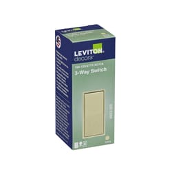 Leviton Decora 15 amps Three Pole Rocker AC Quiet Switch Ivory 1 pk