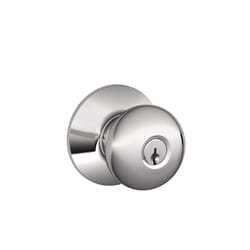 Schlage Plymouth Polished Chrome Entry Knobs 1-3/4 in.