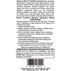 Howard Restor-A-Shine No Scent Polishing Compound 16 oz Cream