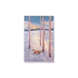 Denik 5 in. W X 8 in. L Multicolored Snowbound Fox Layflat Notebook