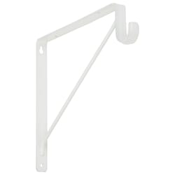 National Hardware White Steel Shelf/Rod Bracket 32 Ga. 12-7/16 in. L