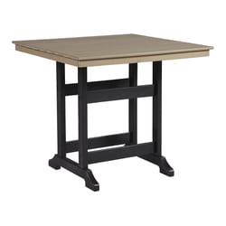 Signature Design by Ashley Fairen Trail Black/Taupe Square Plastic Contemporary Dining Table