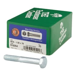 HILLMAN M10-1.50 mm D X 70 mm L Heat Treated Zinc Steel Hex Head Cap Screw 1 pk