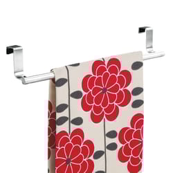 iDesign Brushed Silver Over the Cabinet Towel Bar 14 in. L Stainless Steel