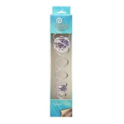 Spinfinity Designs Multi-color Stainless Steel 13.62 in. Silver/Clear Twister Outdoor Spinner