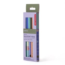 Kikkerland Inkerie Black Ball Point Pen 4 pk