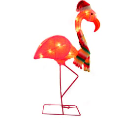 Celebrations Incandescent Clear 3 ft. Lighted Flamingo Yard Decor