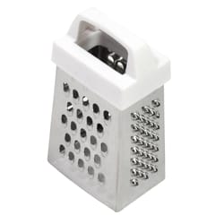 R&M International Corp Silver/White Plastic/Stainless Steel Mini Box Grater