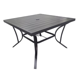 Living Accents Pacifica Black Square Aluminum Dining Table