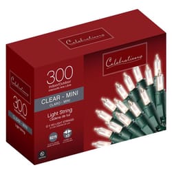 Celebrations Incandescent Mini Clear 300 ct String Christmas Lights 62 ft.