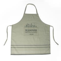 Krumbs Kitchen 1 pocket Green Cotton/Polyester Apron