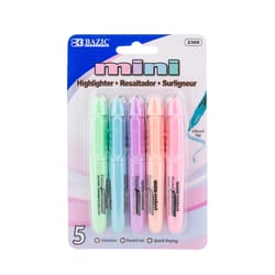 Bazic Products Assorted Chisel Tip Highlighter 5 pk