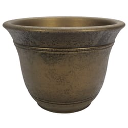 HC Companies Sierra 5.5 in. H X 7.5 in. D Plastic Texture Planter Celtic Bronze