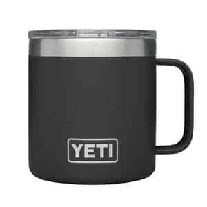 YETI  Rambler  Black  Stainless Steel  Insulated Mug  BPA Free 14 oz. 