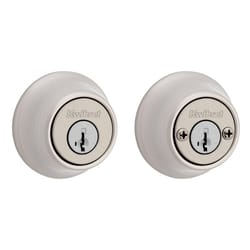 Kwikset SmartKey Security Satin Nickel Metal Double Cylinder Deadbolt