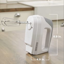 Black+Decker White 5 speed Hand Mixer