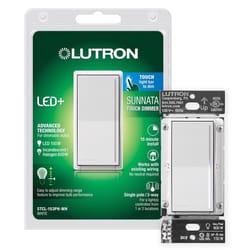 Lutron Sunnata 1.25 amps Single Pole 3-Way Dimmer Switch White 1 pk