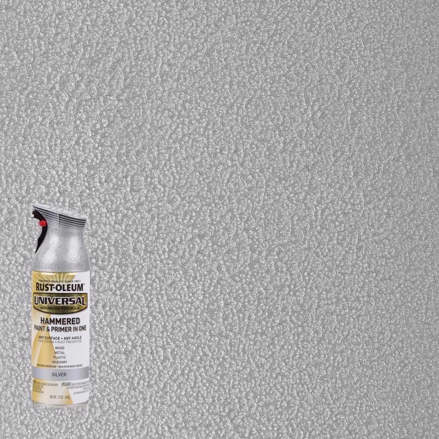 Rust-Oleum Universal Hammered Silver Spray Paint 12 oz Mfr# 245219 ...