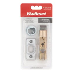 Kwikset Satin Chrome Gold Metal Door Latch 1 pk