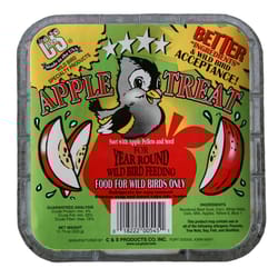 C&S Products Apple Treat Assorted Species Beef Suet Wild Bird Food 11.75 oz
