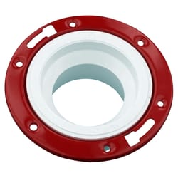 Charlotte Pipe Schedule 40 4 in. Hub X 4 in. D Hub PVC Floor Flange 1 pk