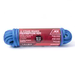 Ace 1/2 in. D X 50 in. L Blue Diamond Braided Polypropylene Rope