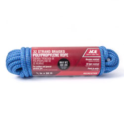 Ace 1/2 in. D X 50 in. L Blue Diamond Braided Polypropylene Rope