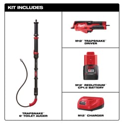 Milwaukee M12 Trapsnake 6 ft. L Toilet Auger