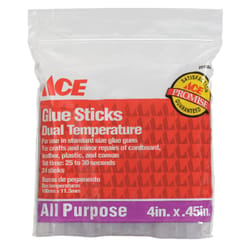 Ace 0.5 in. D X 4 in. L Glue Sticks Clear 24 pk