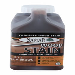 Saman Semi-Transparent Medium Brown Water-Based Wood Stain 32 oz