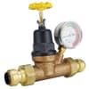 3/4 in. Bronze Double Union Push-To-Connect Water Pressure Regulator with  Gauge