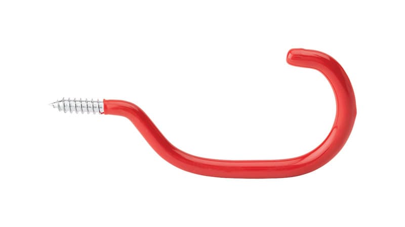 National Hardware 6 in. L Vinyl Coated Red Steel Medium Ladder Hook 15 lb. cap. 1 pk