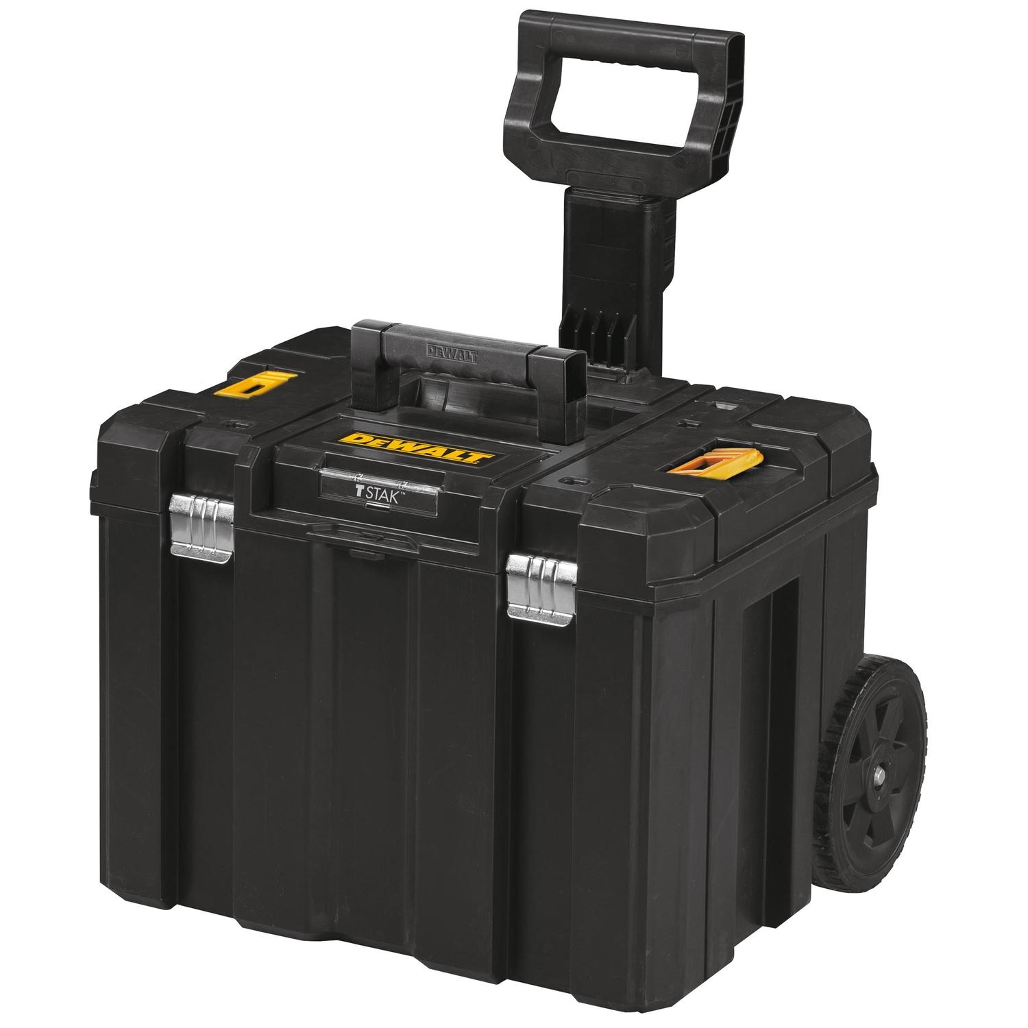 DeWalt TSTAK 20 in. Wheeled Storage Organizer Black/Yellow