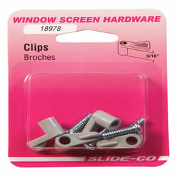 Prime-Line Gray Plastic Screen Clip For 5/16 inch 4 pk