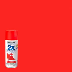 Rust-Oleum Painter's Touch 2X Ultra Cover Satin Poppy Red Paint+Primer Spray Paint 12 oz