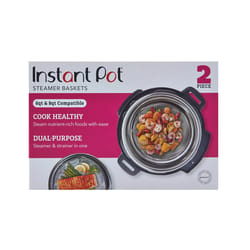 Instant Pot Silver Stainless Steel Mesh Steamer Basket Set