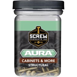 Screw Products AURA No. 8 X 1.5 in. L Star Coated Cabinet Screws 1 lb 161 pk