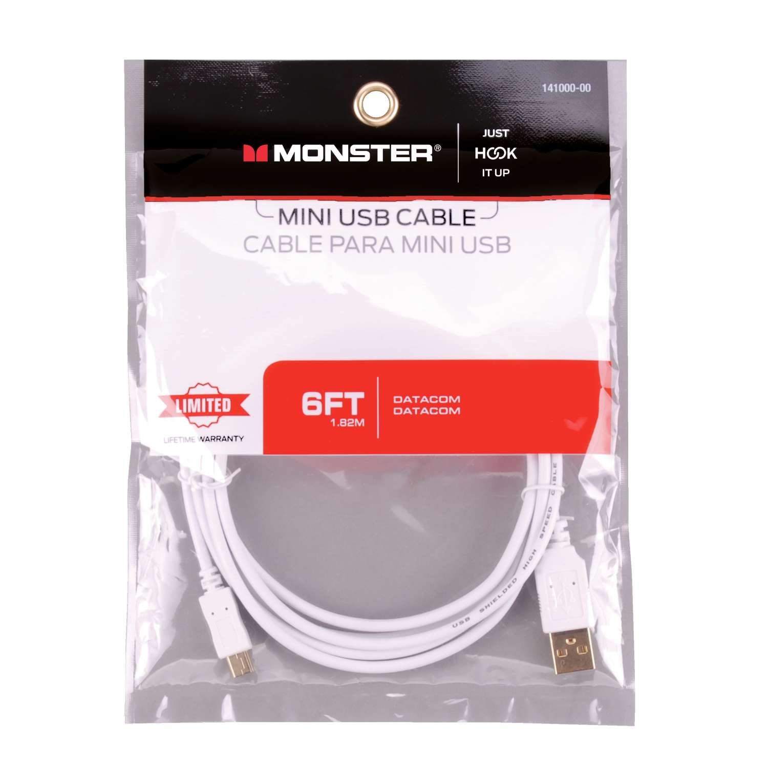 Monster Just Hook It Up 6 ft. L USB 2.0 Mini Device Cable Monster Just Hook It Up 6 ft. L USB 2.0 Mini Device Cable