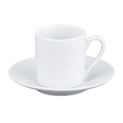 Harold Import White Porcelain Cup and Saucer Cup and Saucer 1 pk