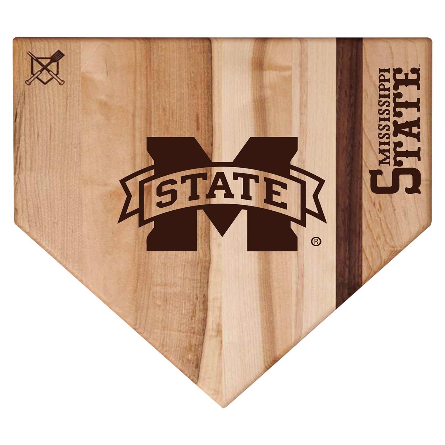 Baseball BBQ 17 in. L X 17 in. W X 1 in. Maple NCAA Mississippi State Cutting Board Sansujyuku sansujyuku.com